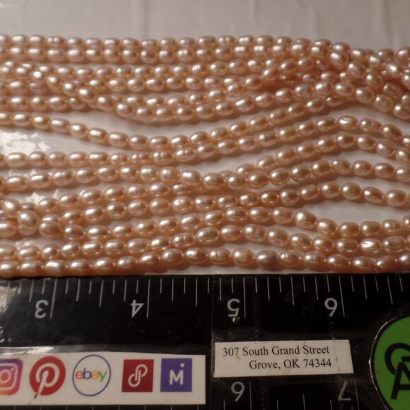 Honora Multi Strand (7) Soft Pink Peal Necklace 9.25 Sterling Stamped Apx 16" - Picture 9 of 9